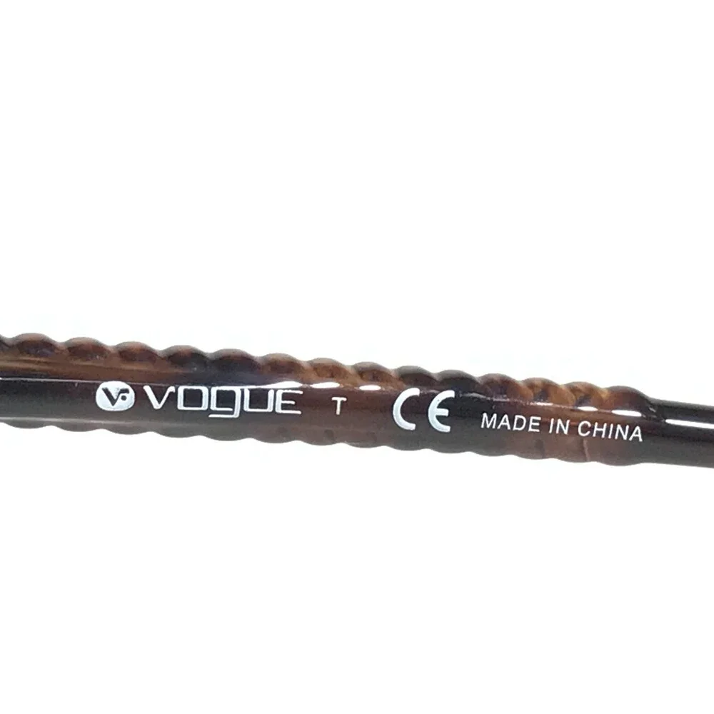 Vogue Eyeglasses Frames VO3998 934 Brown Round Cat Eye Half Rim 52-19-140